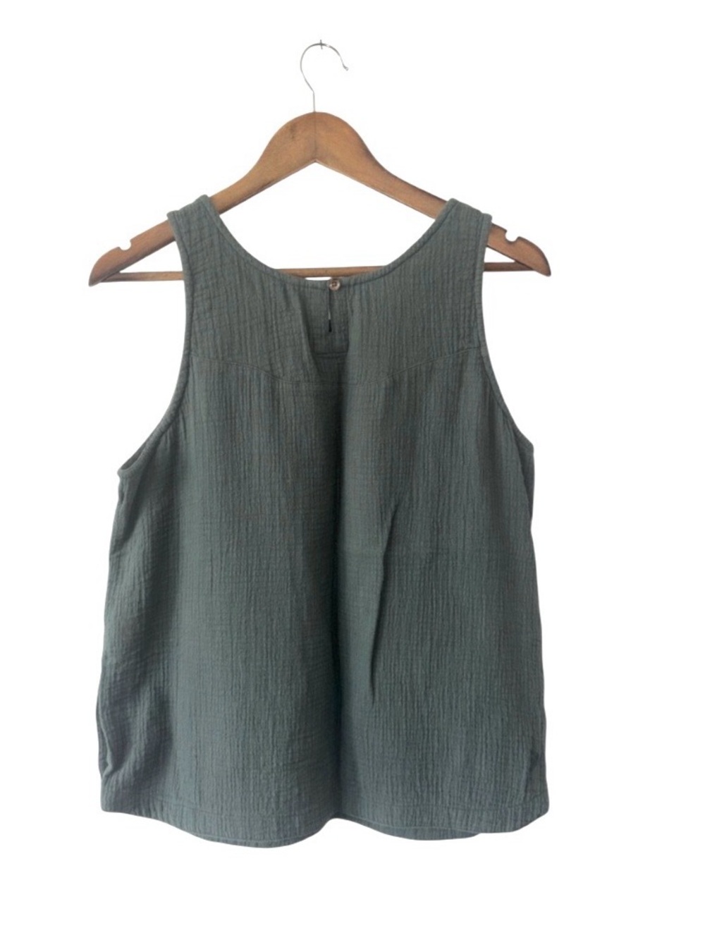 Kuhl Green Gauzy Sleeveless Tank Top Lagenlook Granola Casual Size Medium - Picture 2 of 6